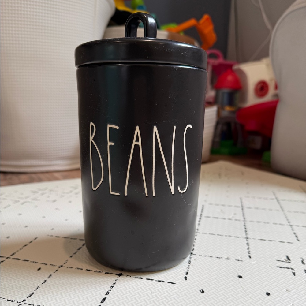 Rae Dunn Black Beans Canister